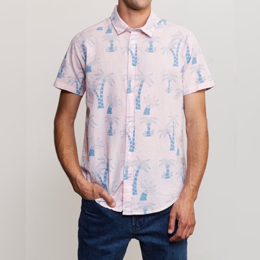 🎉HP! RVCA x Kristen Liu-Wong | Limited Edition Collection Palms Button Up Shirt